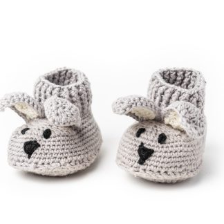 Botitas conejito tejidas a crochet 100% algodón