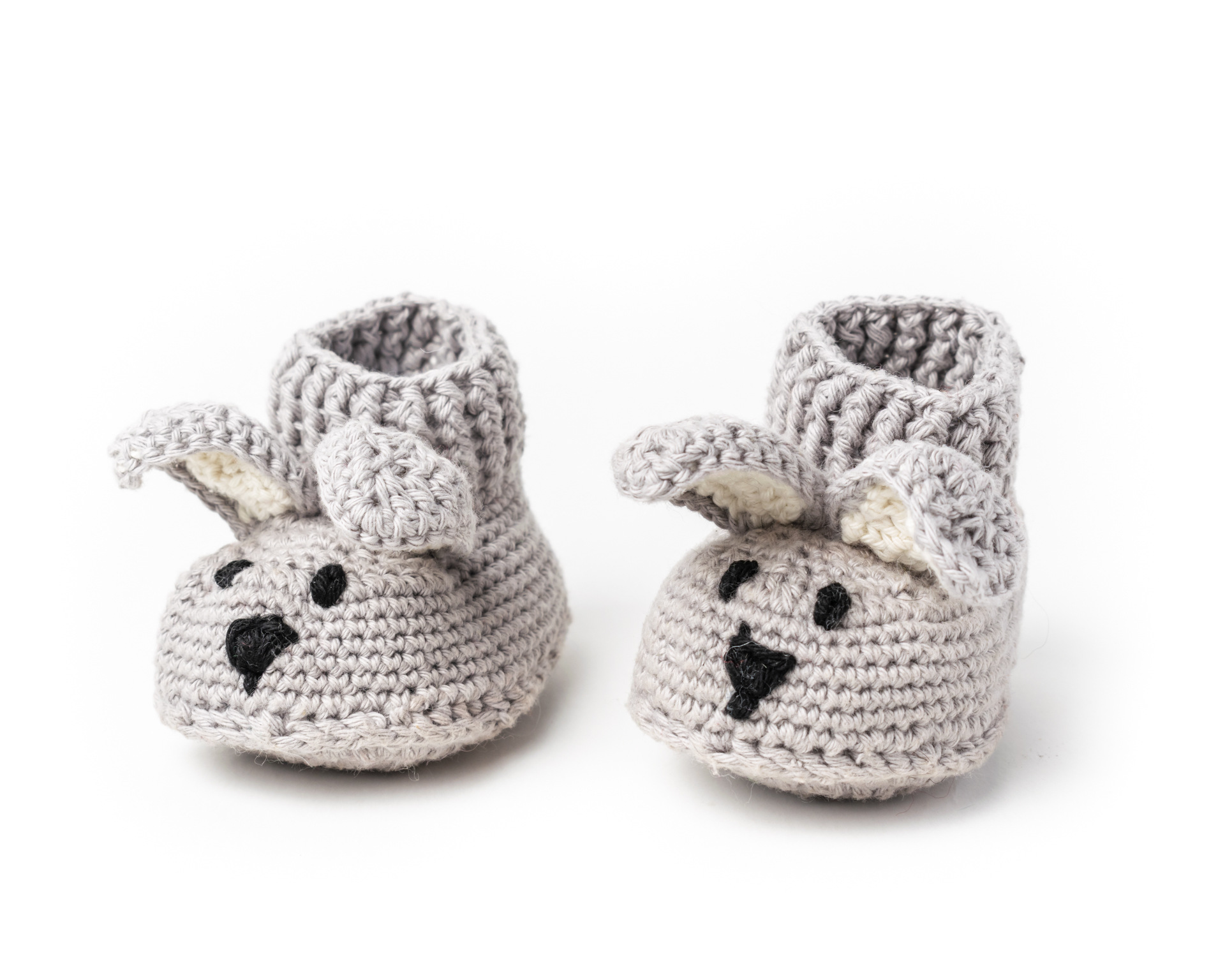 Botitas conejito tejidas a crochet 100% algodón