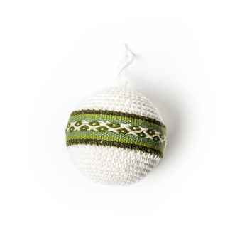 Adorno navideño - Esfera con aplicación de telar Handina