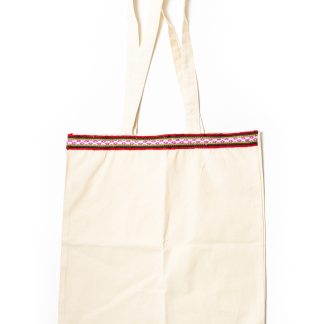 Bolsa de tocuyo con aplicación de telar