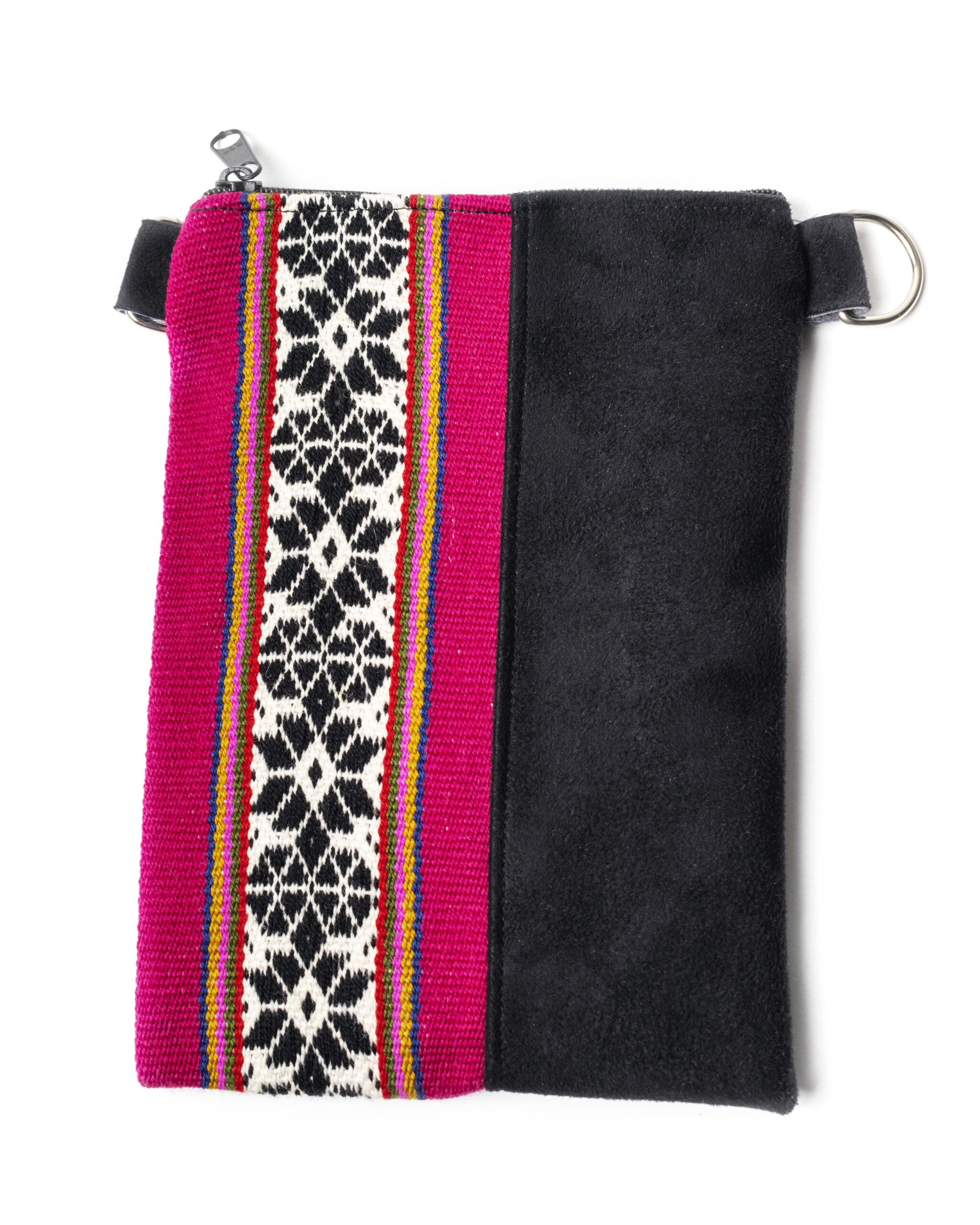 Morral pequeño cuero castor con telar